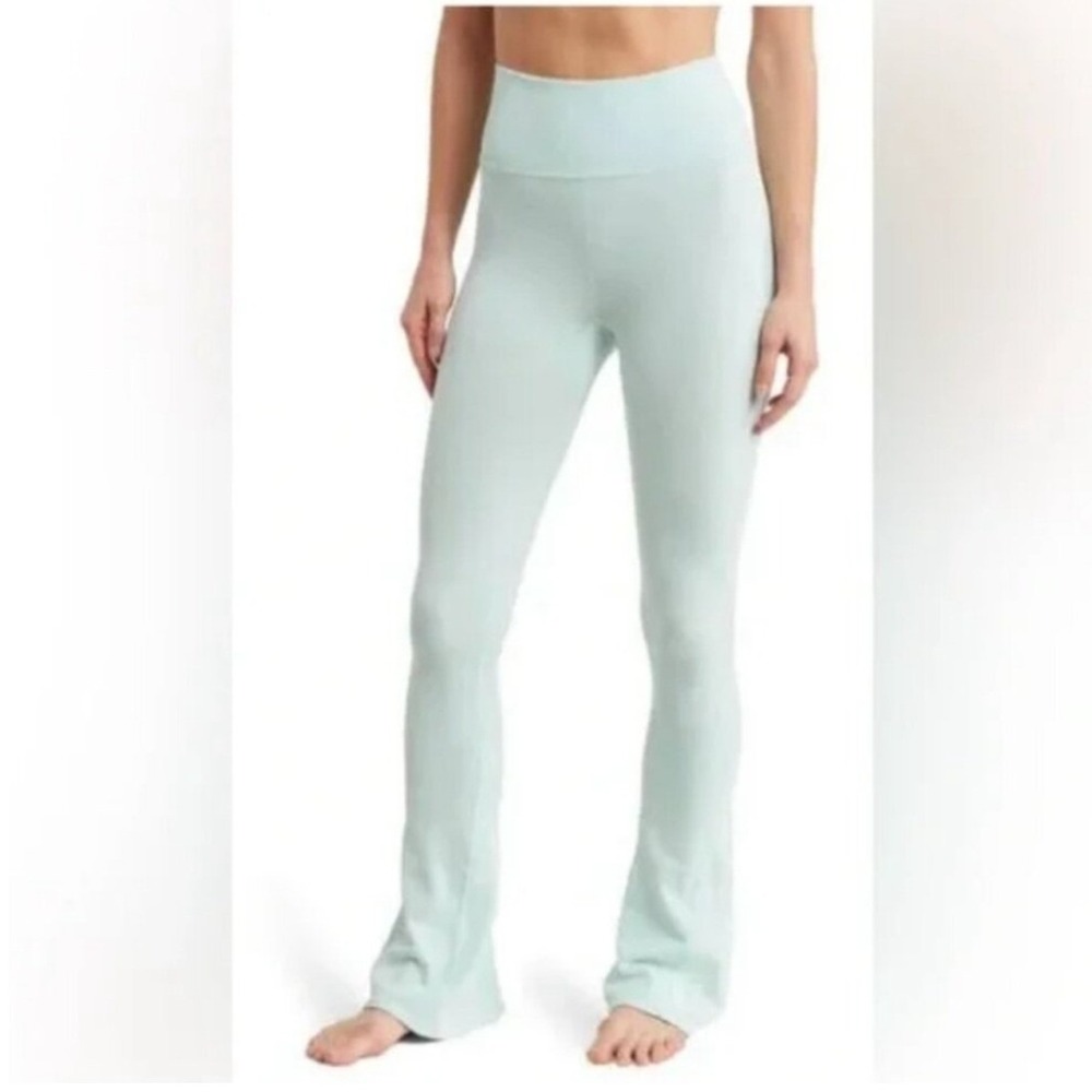 Free People Movement Flare Leggings Rich Soul XS/S Jade Ice Ribbed High Rise